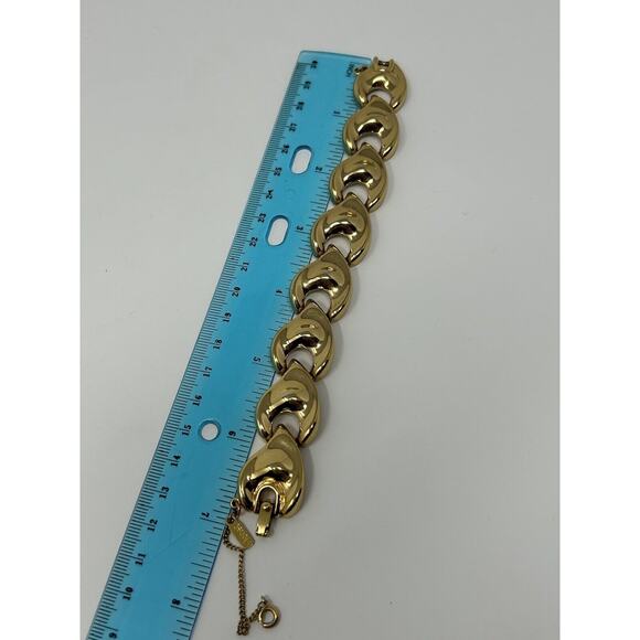 Monet Chunky Gold Tone Bracelet - Picture 8 of 11